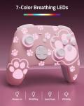 Firefly Switch Pro Controller - Cat Paw Pink