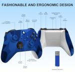 Camo Blue Wireless Xbox Controller with Audio Jack
