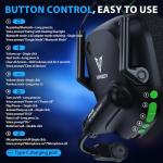 Vakedy Wireless Gaming Headset with Mic, 50Hr Battery