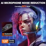 Krysenix PG1 RGB Gaming Headset with Microphone