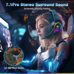 Wireless Gaming Headset for PS5, PS4, PC, Switch
