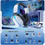 Buwnia Wireless Gaming Headset with Noise Cancelling Mic
