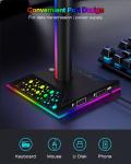 RGB Gaming Headset Stand with USB Charger