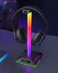 RGB Gaming Headset Stand with USB Charger