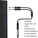 3.5mm Mic Splitter Adapter for Gaming Headsets