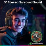 WESEARY Wireless Gaming Headset with RGB Lighting