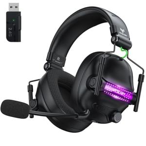 WESEARY Wireless Gaming Headset with RGB Lighting