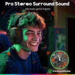 WESEARY Wireless Gaming Headset with Noise Cancelling Mic