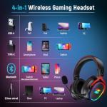 Ozeino Wireless Gaming Headset with 7.1 Surround Sound