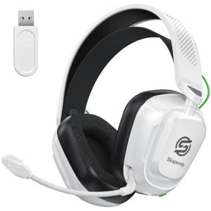 Skapendy Wireless Gaming Headset with Noise-Canceling Mic