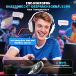 Skapendy Wireless Gaming Headset with Noise-Canceling Mic