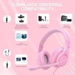 BlueFire Pink Gaming Headset for Kids