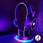 RGB Light-Up Gaming Headset with Stand