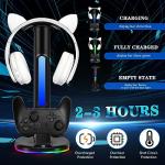 Switch Pro Controller Charger Dock with Headphone Stand