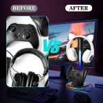 Switch Pro Controller Charger Dock with Headphone Stand