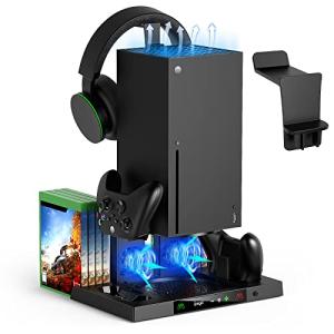 Xbox Series X Cooling Fan Stand with Headset Holder