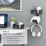 4-in-1 Controller and Headset Wall Mount Holder