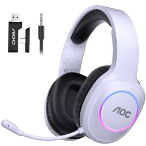 AOC Wireless Gaming Headset with Mic and Surround Sound