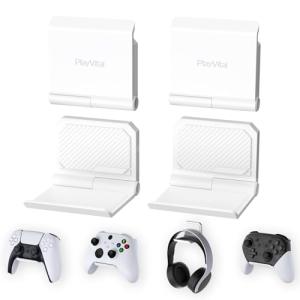 PlayVital Foldable Controller Wall Mount & Headset Stand