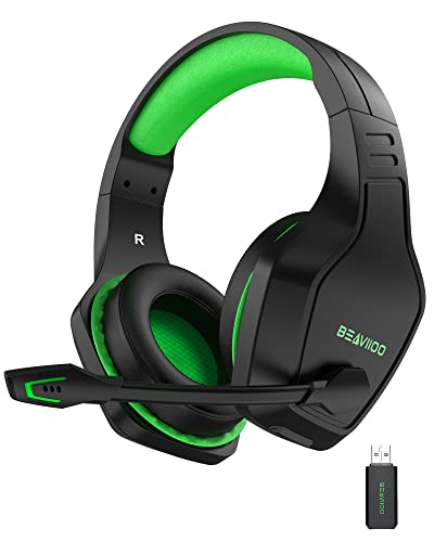 Wireless Gaming Headset with Mic for PC/PS