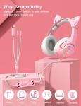 Cat Ear RGB Gaming Headset for PS4, PS5, Xbox