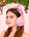 ONITOON Cat Ear Gaming Headset with RGB Lights
