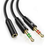 2-in-1 Headphone Mic Splitter for Gaming