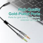 2-in-1 Headphone Mic Splitter for Gaming