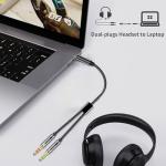 2-in-1 Headphone Mic Splitter for Gaming