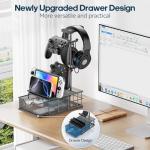 KDD Gaming Headphone Stand with Drawer & Organizer