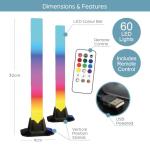 Color-Changing LED Light Bars for Gaming & TVs