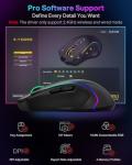Wireless Gaming Mouse with Tri-Mode Connectivity