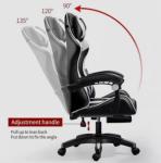 Ergonomic Gaming Chair with Adjustable Footrest