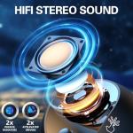 LENRUE Desktop PC Speakers with Stereo Sound and Lights