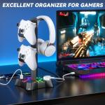 KDD Gaming Headset Stand with USB Charger