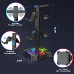 KDD Gaming Headset Stand with USB Charger
