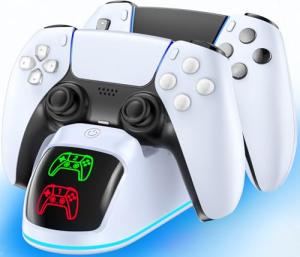 PS5 Controller Charger Dock with RGB Lights