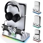 Yaskyly PS5 Stand with Cooling & Charging Station