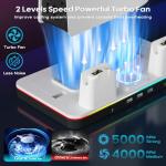 Yaskyly PS5 Stand with Cooling & Charging Station