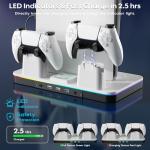 Yaskyly PS5 Stand with Cooling & Charging Station