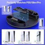 PS5 Dual Controller Charger Stand with RGB Light