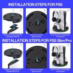 PS5 Dual Controller Charger Stand with RGB Light