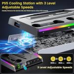 PS5 Cooling Stand with Dual Charger and RGB Light