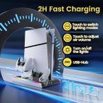 PS5 Cooling Stand with Dual Charger and RGB Light