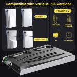PS5 Cooling Stand with Dual Charger and RGB Light