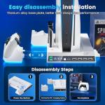 PS5 Stand and Cooling Station with Controller Charger