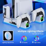 PS5 Cooling Stand with RGB Light & Charger