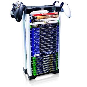 Universal Game Storage Tower with Controller Mounts