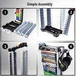 Universal Game Storage Tower with Controller Mounts