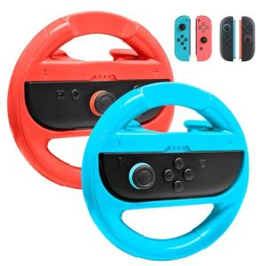 2 Pack Steering Wheels for Nintendo Switch Controllers